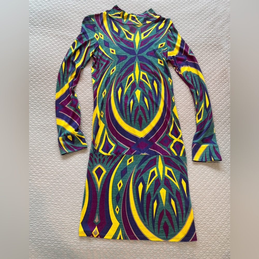 Vibrant Multicolor Long Sleeve Dress